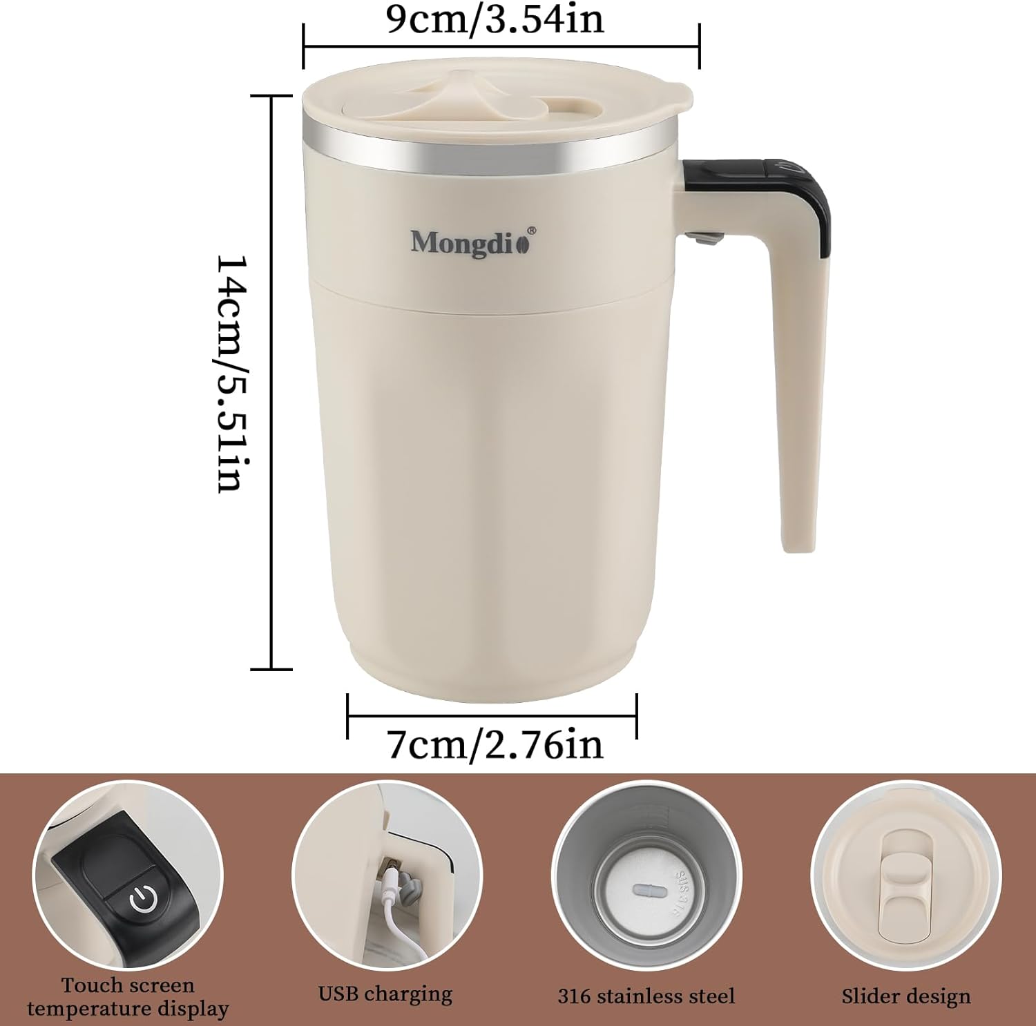 Magnetic Stir Mug Pro
